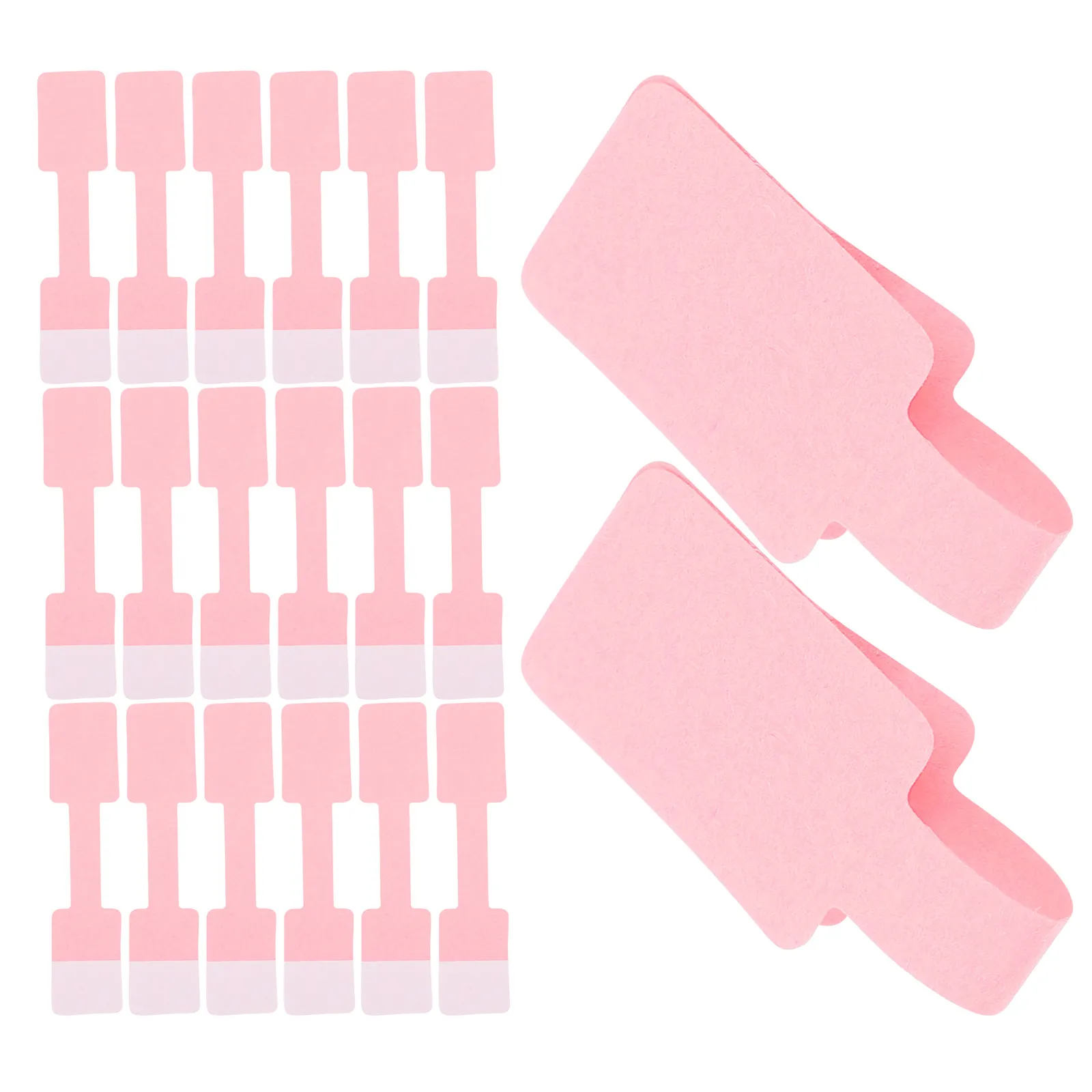 400pcs Blank Jewelry Price Tags Pink Kraft Paper Jewelry Price Label Self Adhesive Rectangle Barbell Price Label Single-cut