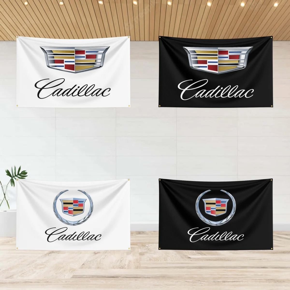 

3x5 Ft C-Ca-D-dil-L-lacS Motorcycle Flag Polyester Printed Cars Flags Banner Tapestry for Room Garage Decor