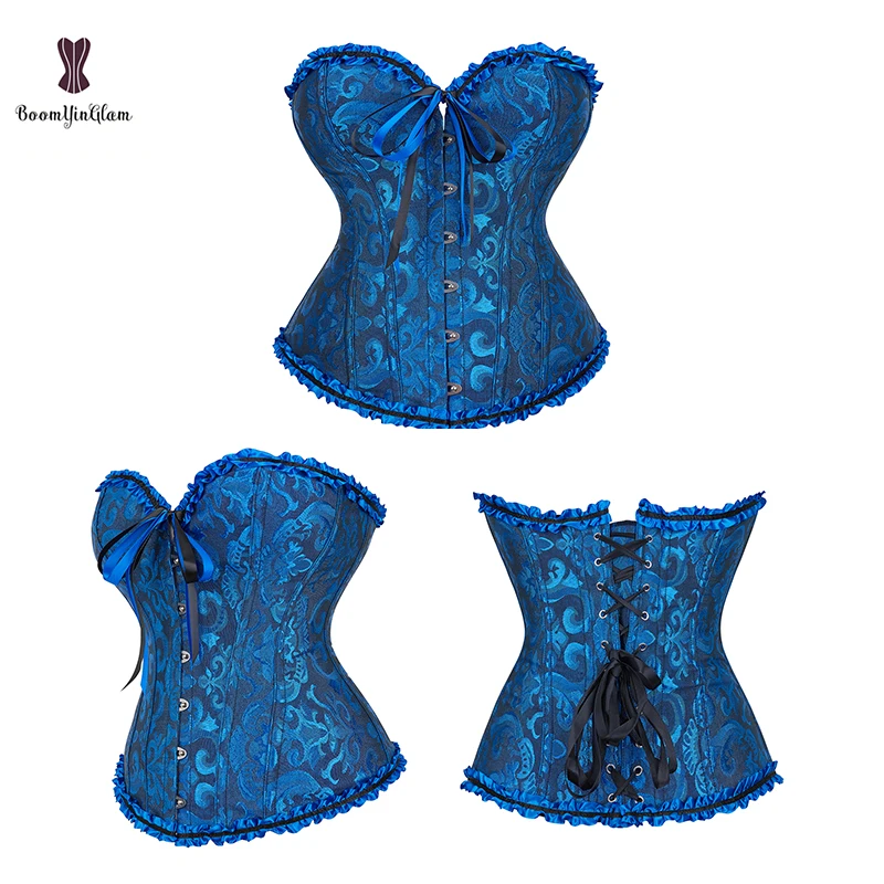 Body Shapewear Costumes Sexy Lingerie Women Pleated Corset Lace Trimmed Corsets And Bustiers Size XS-6XL 810#