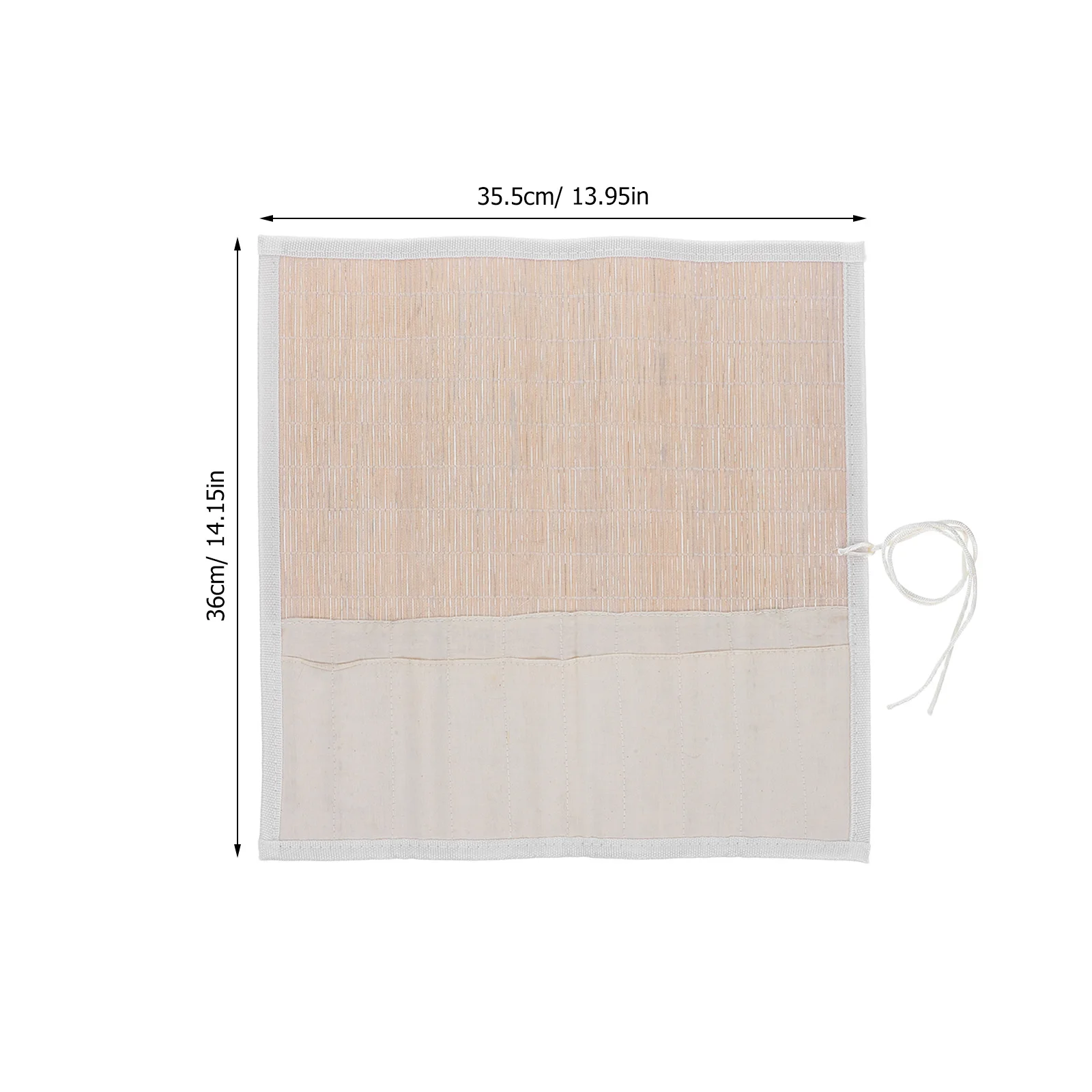 10 Uds. Rollo de pinceles de bambú con 10 ranuras: organizador de bolígrafos enrollables de estilo Vintage japonés para pinceles de pintura de caligrafía estuche para lápices de artista