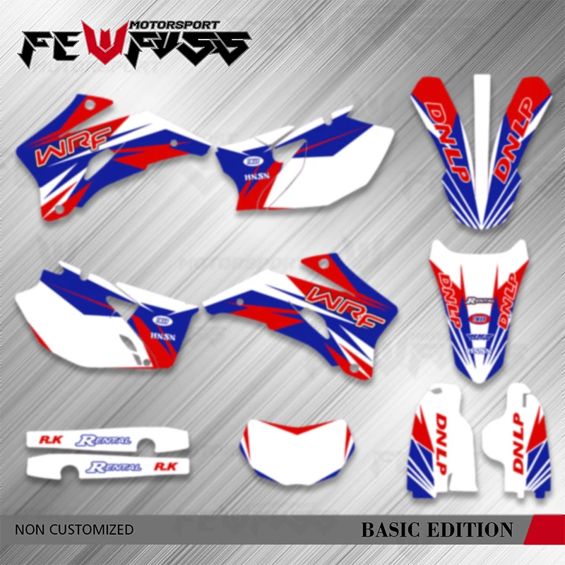 Fewfuss For Yamaha WRF250 WR250F 2007 2008 2009 2010-2014 GRAPHICS BACKGROUND DECAL STICKER For Yamaha WR450F WRF450 2007-2011