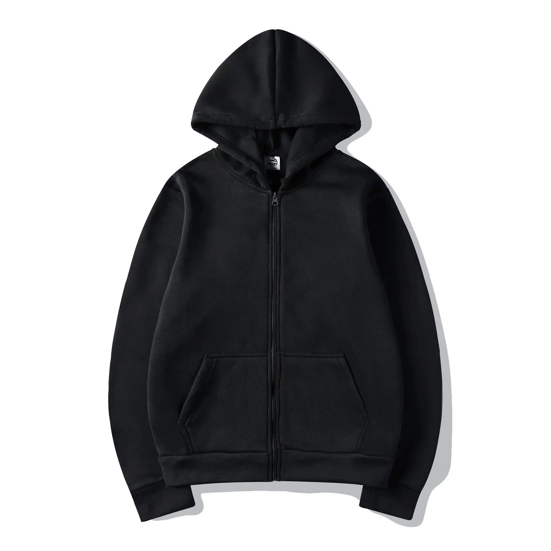 Herbst- und Wintermode für Herren, lässiger schwarzer, grauer und blauer Hoodie mit Reißverschluss, Hip-Hop-Streetwear-Sweatshirt, Skateboard-Hoodie für Herren/Damen – Detail 6