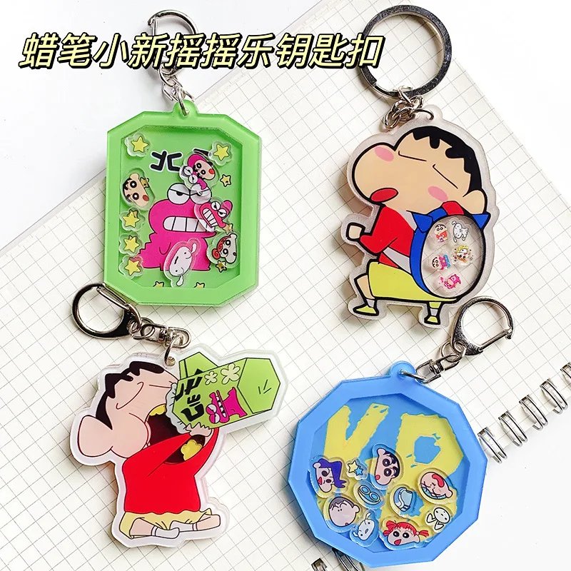 Crayon Shin-chan Kasugabe Defense Force Acrylic Cute Keychain Creative Fun Pendant Keychain