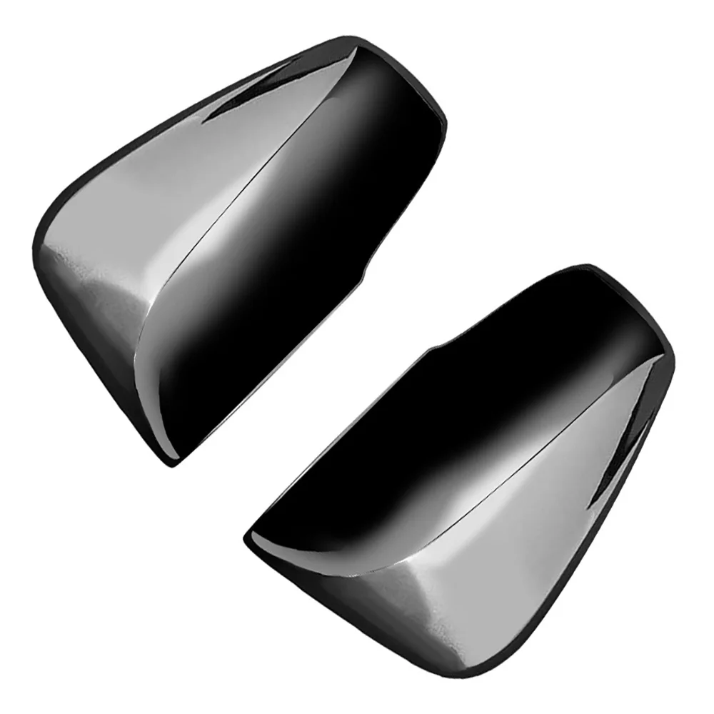 

Bright Black Rearview Side Glass Mirror Cover Trim Frame Side Mirror Caps for Toyota Alphard