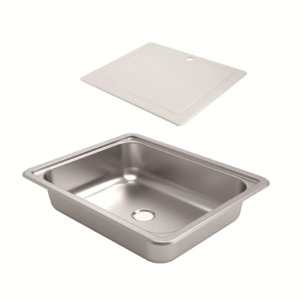 

Stainless Steel Sink 400*335*126mm with Plastic Lid Boat Caravan RV GR-609B