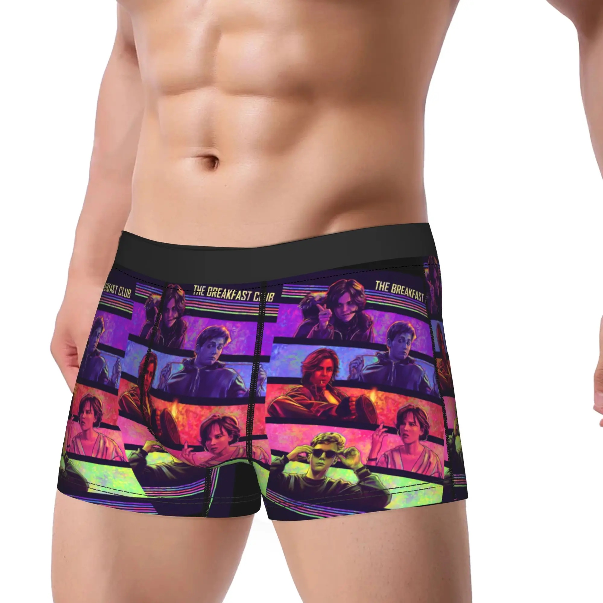 1piece The Breakfast Club Rainbow Stripes Gradient Five Characters Underpants Breathbale Panties Man Underwear Print Shorts
