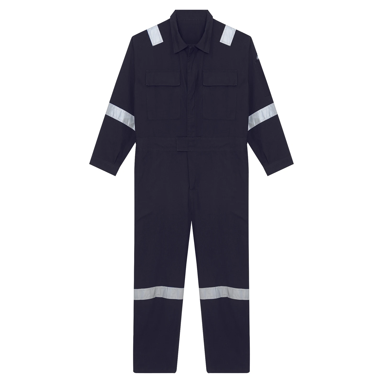 Men's Lightweight Work Coveralls Dustproof Dungarees One Piece Reflective Strips Safety Mechanics Jumpsuits Working Uniforms