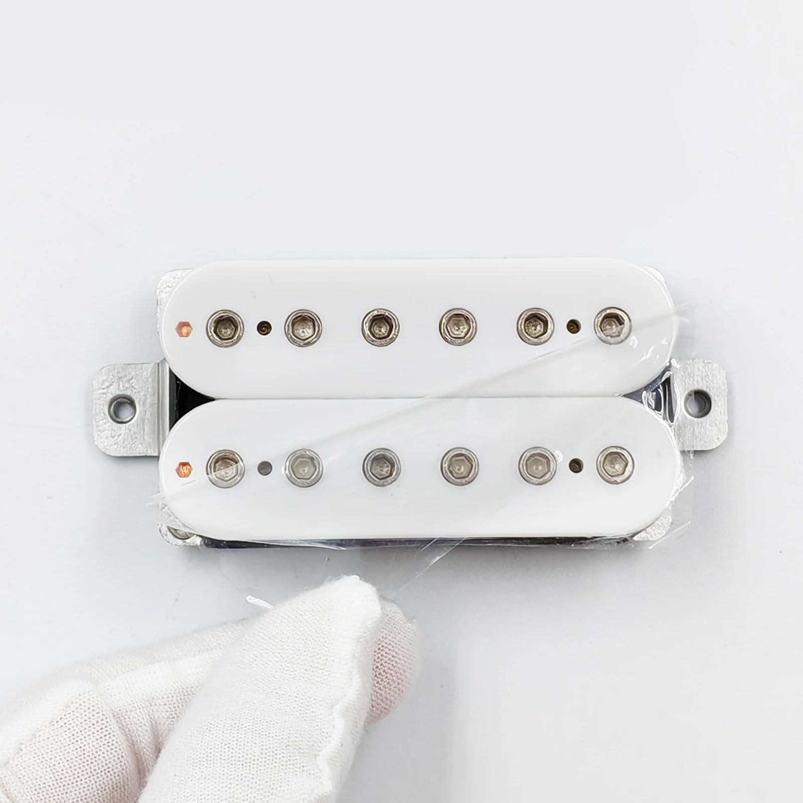 مجموعة التقاطات الجيتار الكهربائي من فريلام هامبوكر أقطاب سداسية قابلة للتعديل غير مغطاة لجسر الرقبة والمعدن الثقيل #3