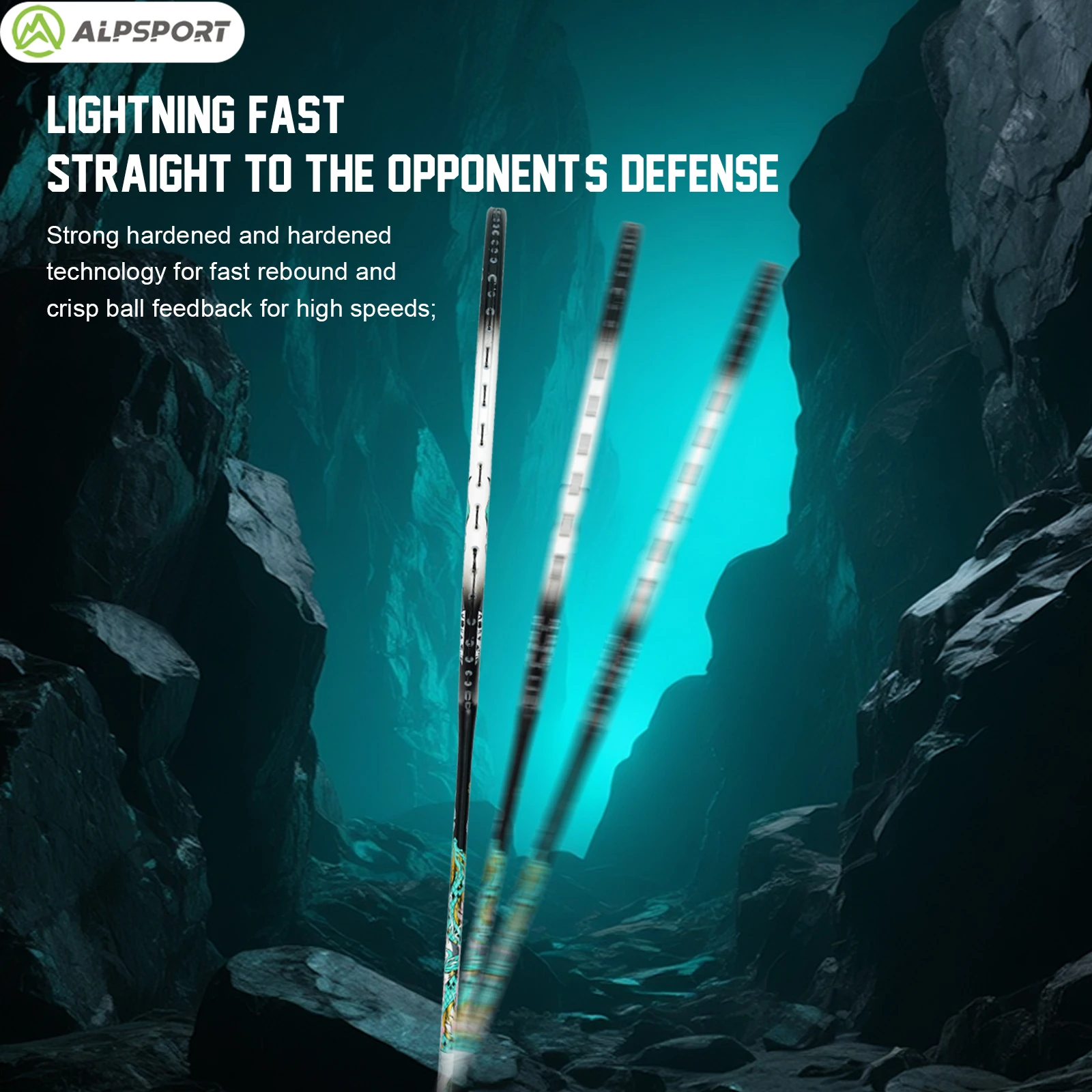 ALPSPORT 【التنين الأزرق】 5U 75 جرام إطار من ألياف الكربون مضرب كرة الريشة الهجومي والدفاع معدات رياضية خارجية شحن مجاني #2