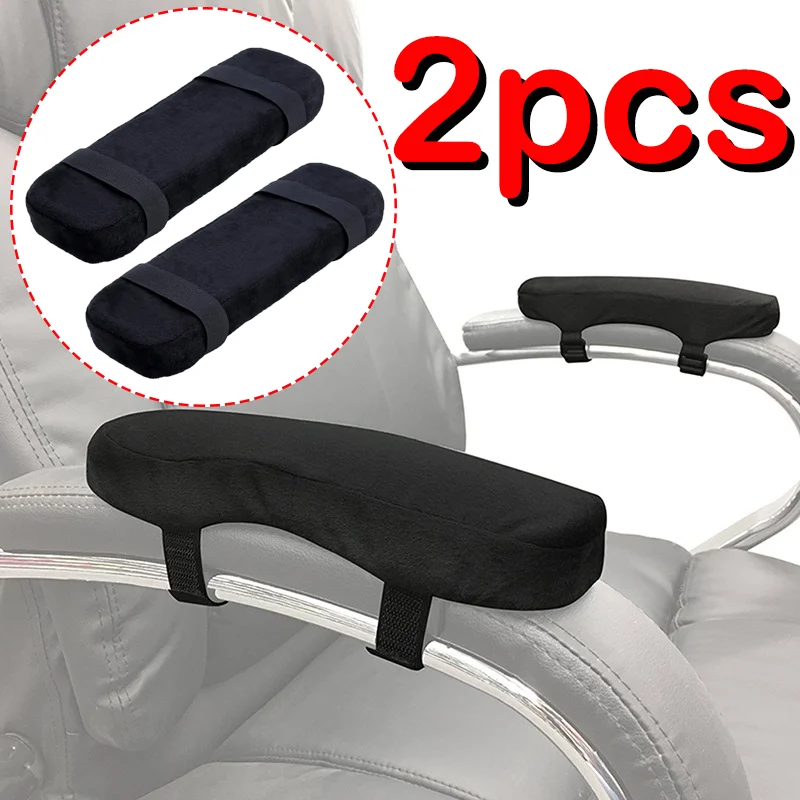 2Pcs Car Memory Foam Soft Armrest Winter Popular Comfortable Cars Chair Arm Pillow Hand Pad Auto Replacement Accessories