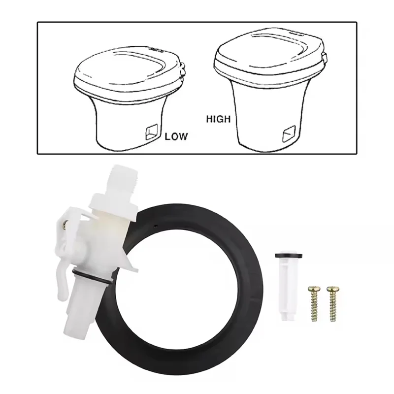 ABLJ For Aqua Magic IV For RV Toilet Water Valve Kit 13168 Professional Installation Replacement For High And Low Models
