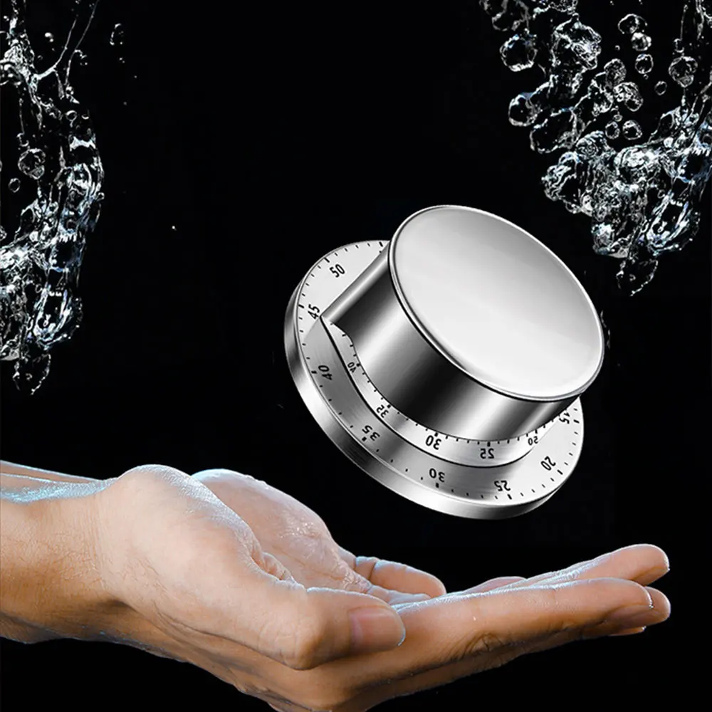 

Digital Kitchen Timer Magnetic Stainless Steel Mechanical Timer Washable Egg Timer for Classroom Kitchen Cooking for Kids