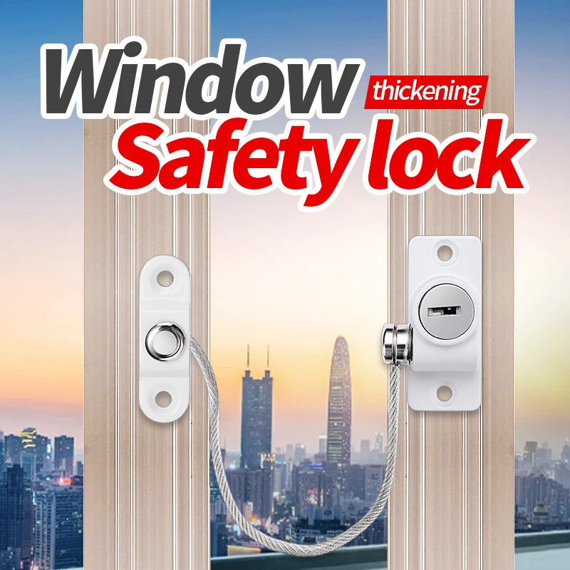 

Door Window Lock Child Safety Lock Screws To Fix Multifunction Baby Safety Restrictor Push-Pull Window Safety Locks Accessories