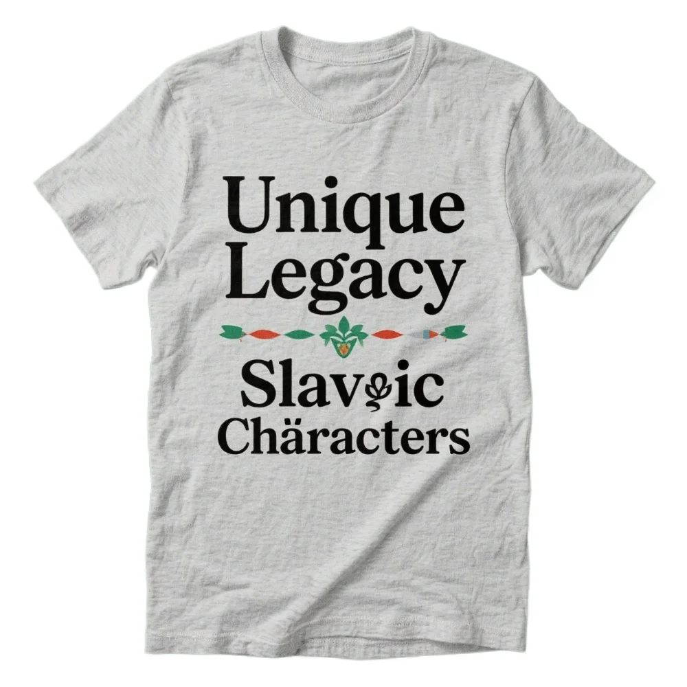 

Unique Legacy Slavic Characters T-Shirt. Summer Cotton O-Neck Short Sleeve Men's T Shirt New Size S-3XL