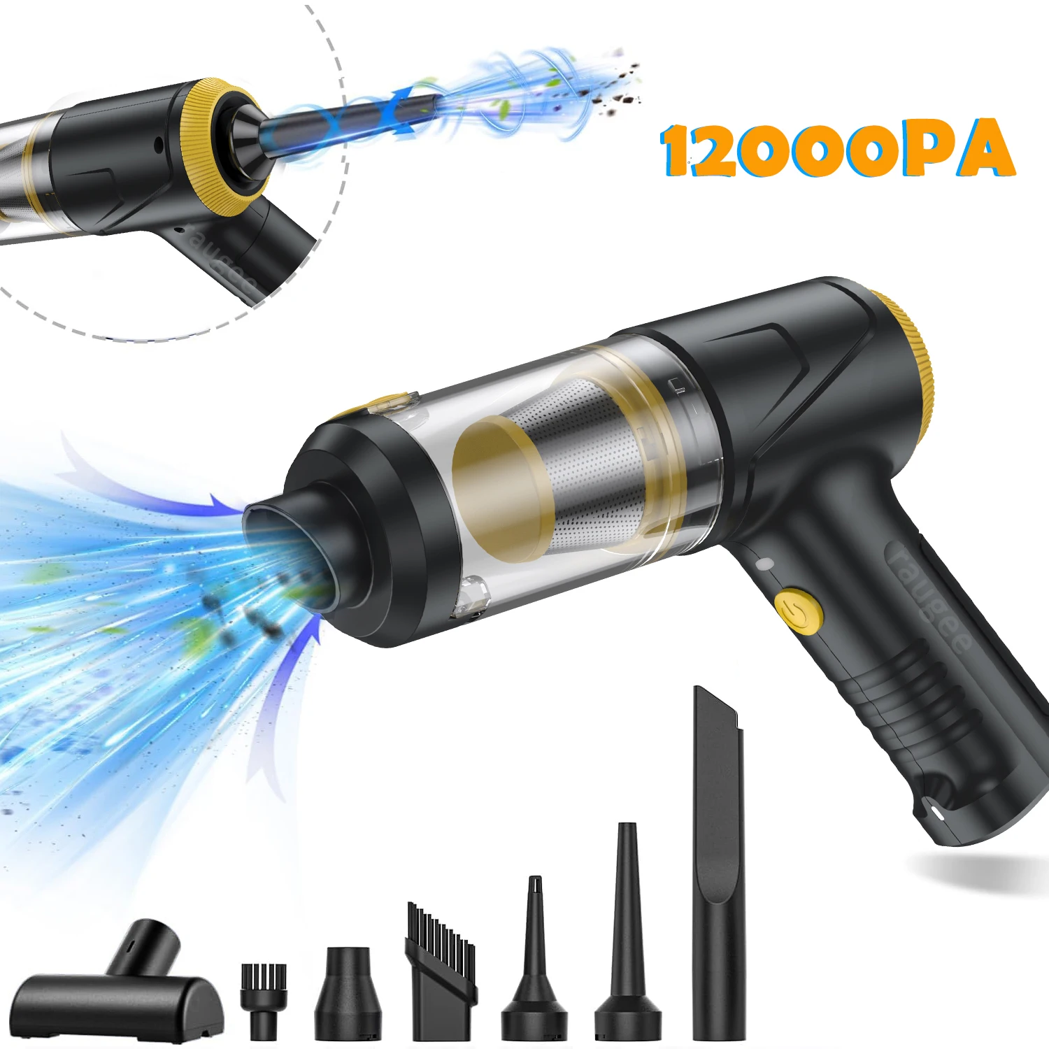 Беспроводной автомобильный пылесос, мини-портативный ручной пылесос для автомобиля, дома, мощный мощный автомобильный пылесос с сильным всасыванием