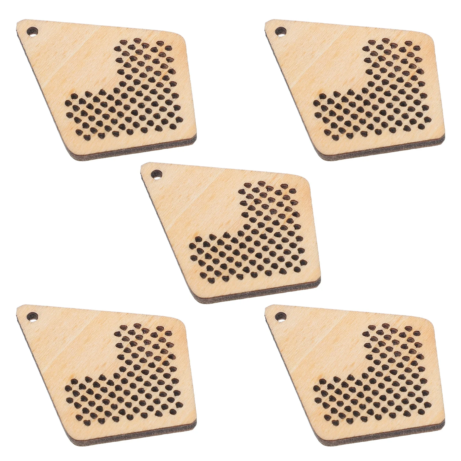 

5Pcs Portable Mini Cross-Stitch Wood Board Beautiful Shaped Craft Supplies Cross-Stitch Wood Board Wooden Cross Stitch Chips
