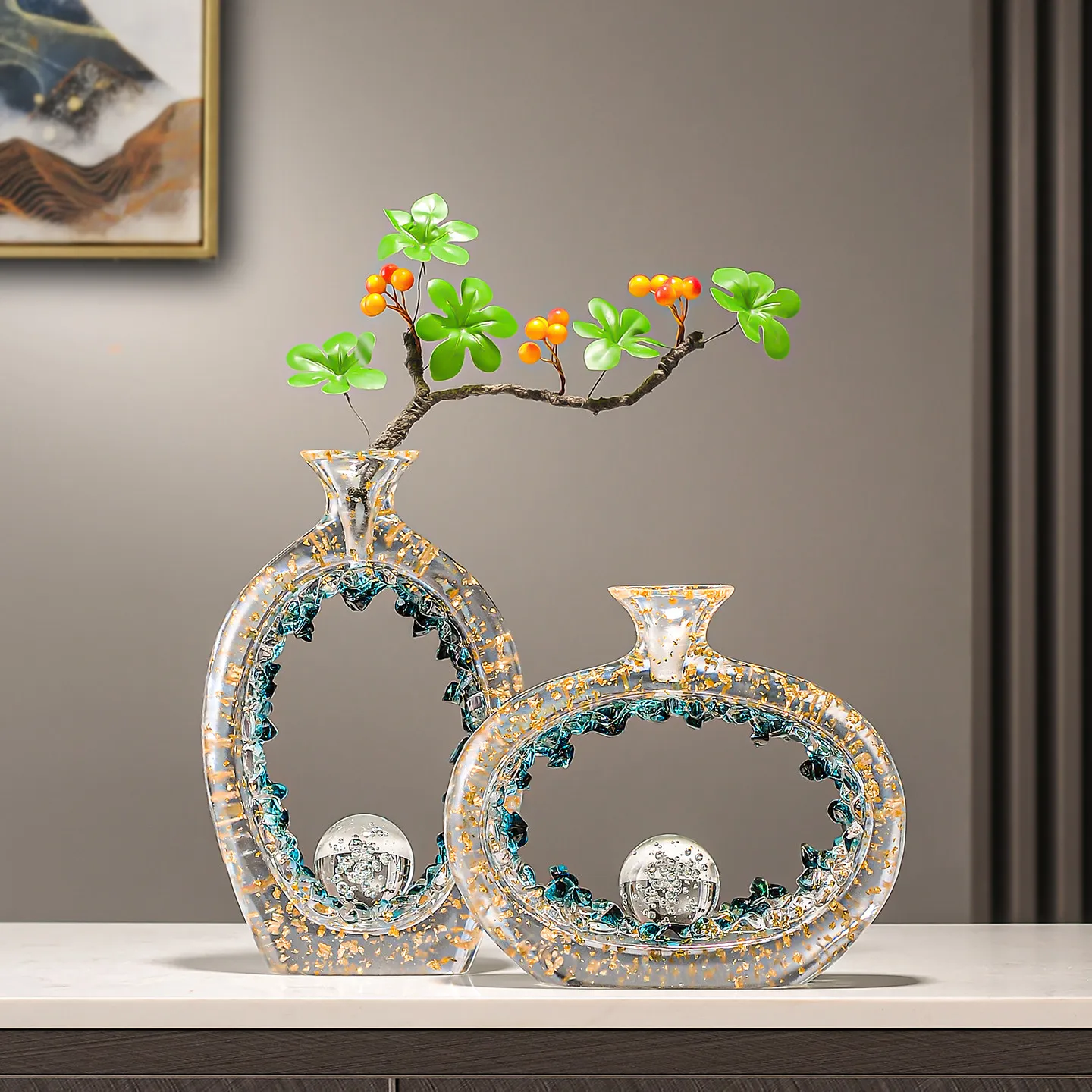 Creative Luxury Vase Modern Minimalist Decorative Art Unique Figures For Home Living Room Bedroom TV Cabinet Wine Cabinet Gift