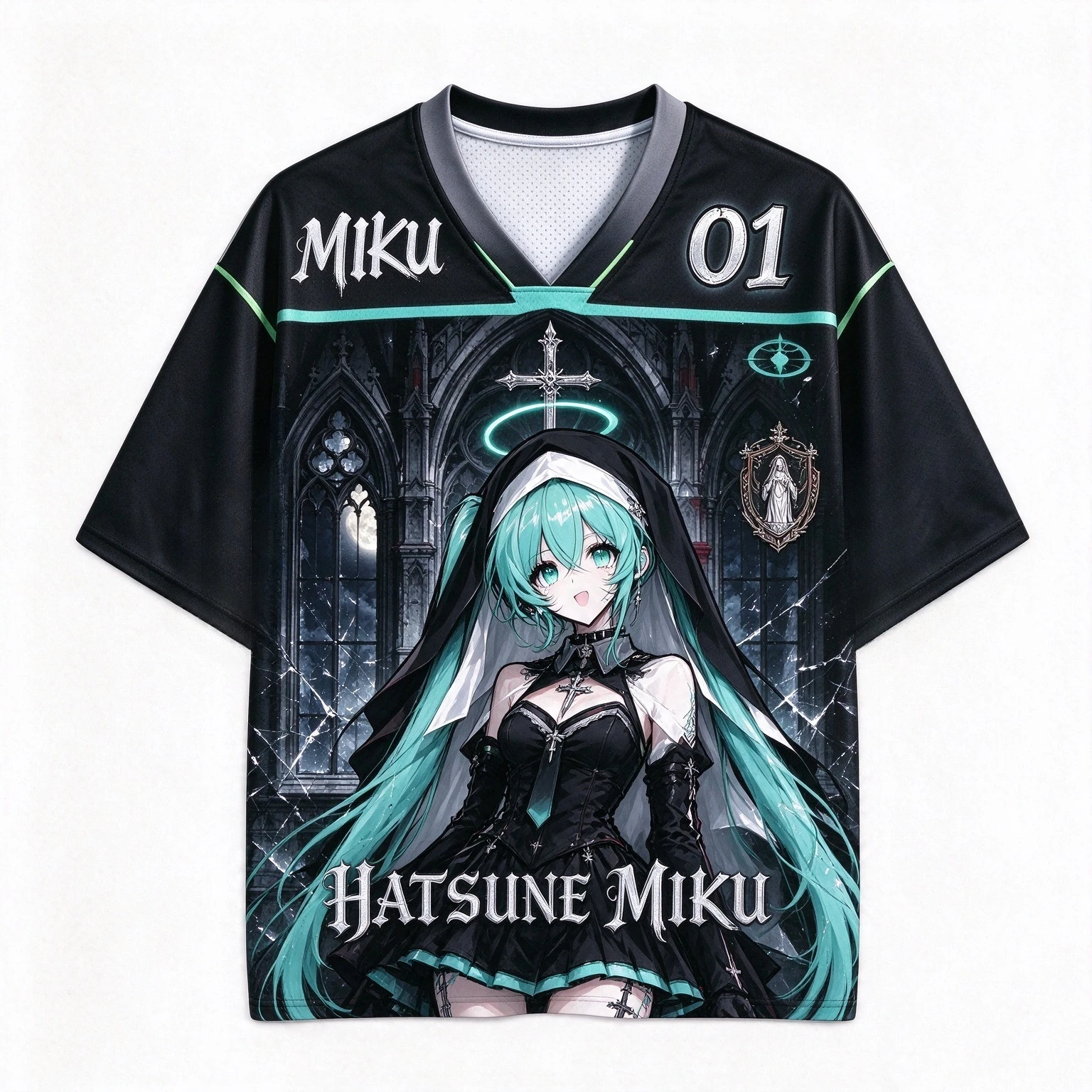Parent Kid Outfit 2026 New Popular Hatsune Miku 01 Jersey 3D Print T-shirt Skin-friendly Breathable Family Matching Summer Tops