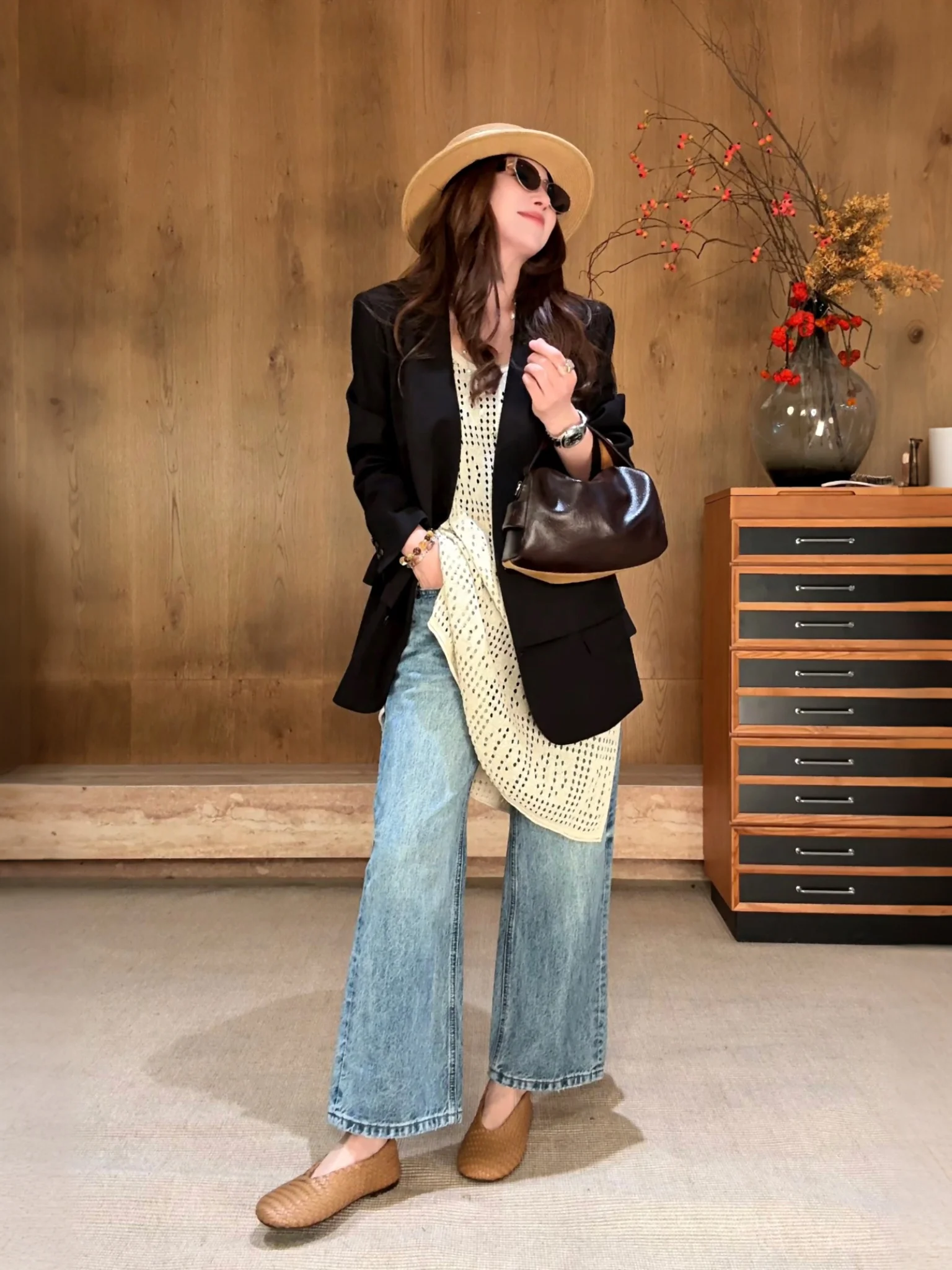 

Джинсы женские прямые с высокой талией London Old Photos, модные, укороченные, с эффектом потертости, универсальные, стройнящие