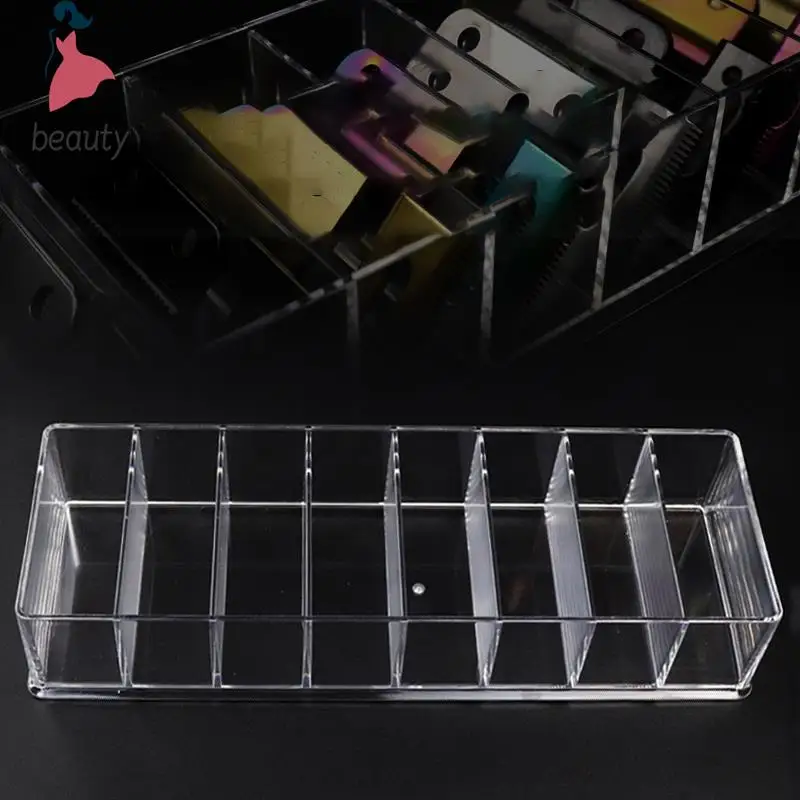 8 Grids Guide Limit Comb Storage Box Electric Hair Clipper Rack Holder Organizer Case Barber Salon Hairdressing Tools