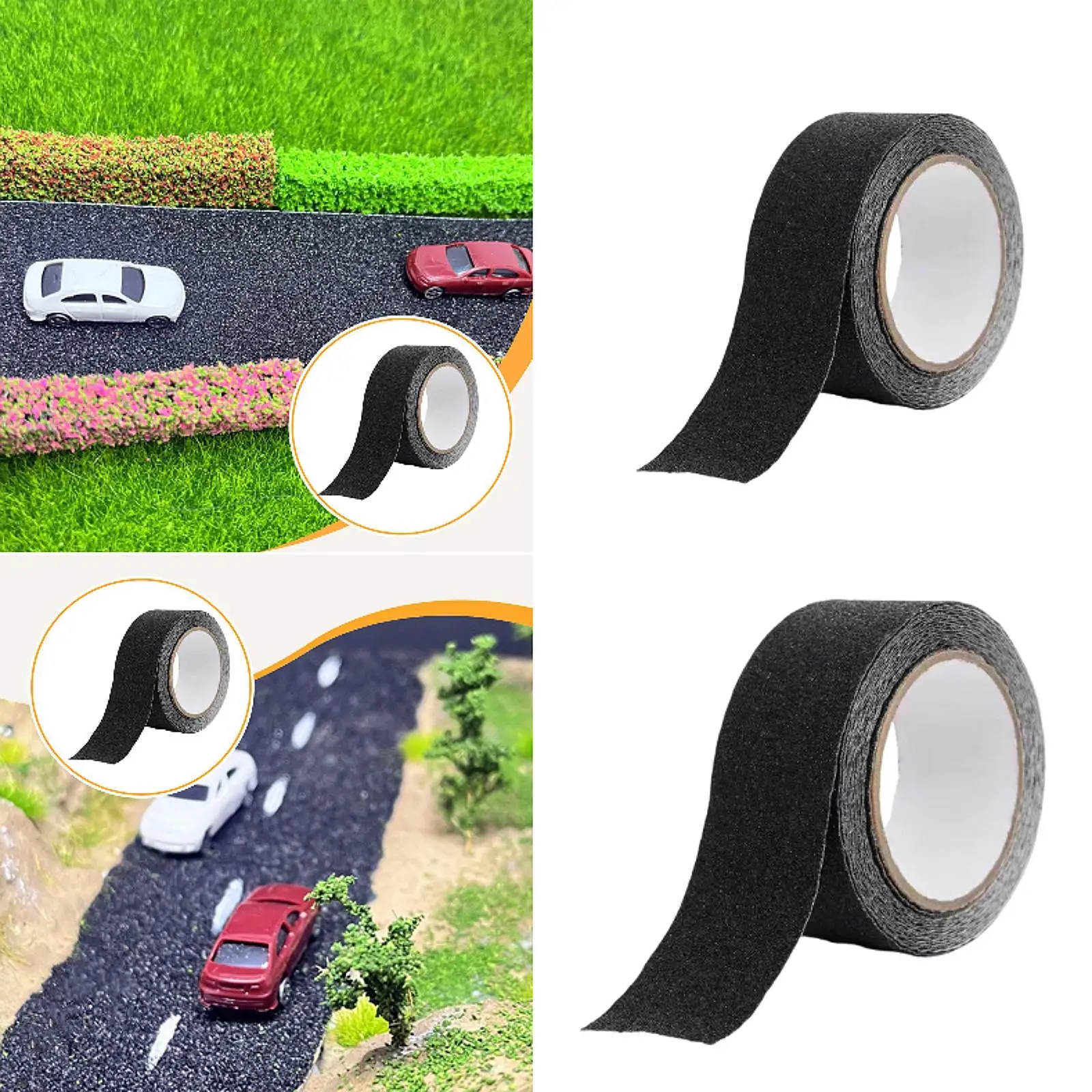 

Model Railway Track Tape Model Train Miniature Road Decal for Educational Display Dollhouse Decoration Fairy Garden Photo Prop