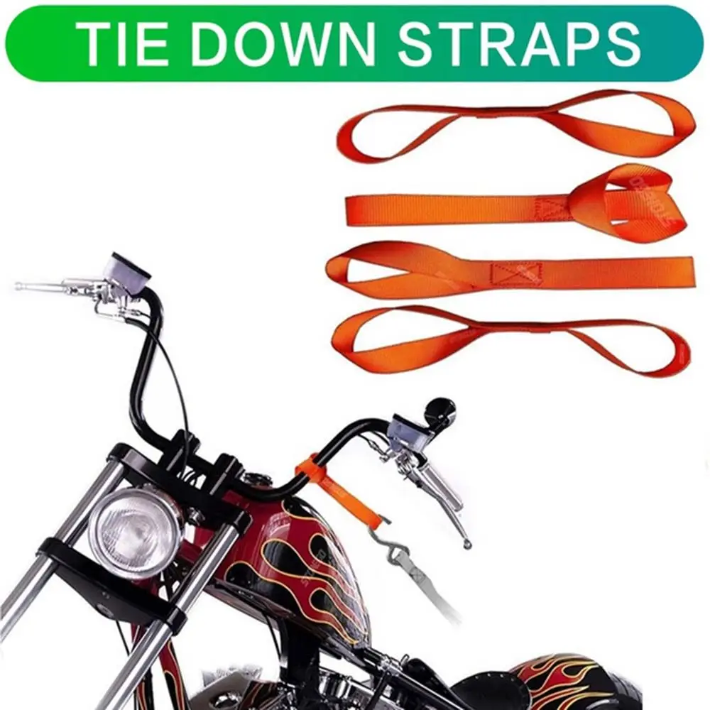 

Soft Nylon Snowmobile ATV Fixed Strap Tension Rope Luggage Straps Loops Motorcycle Tie Down Straps