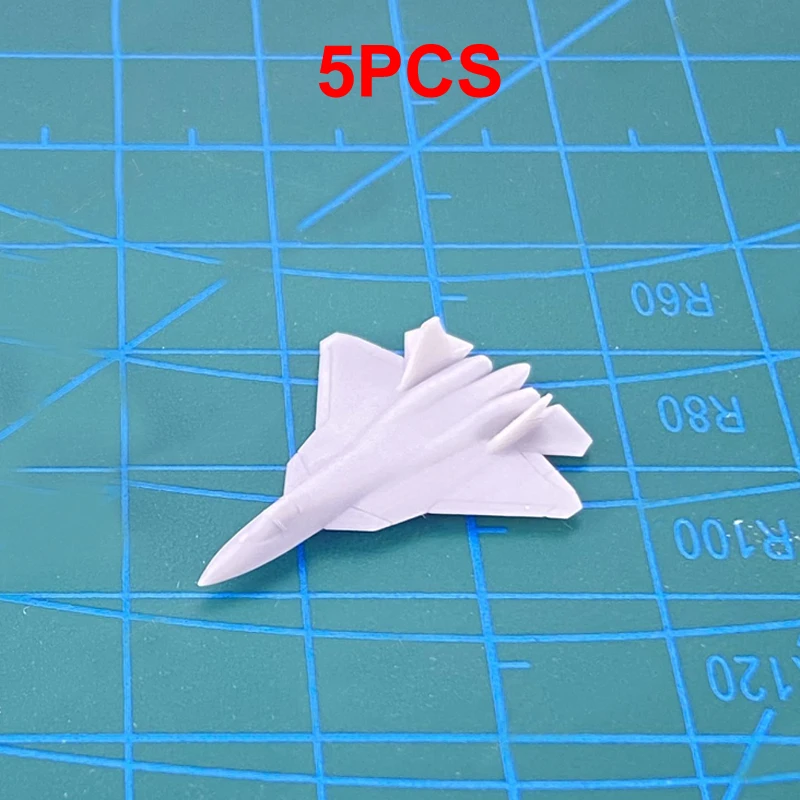 

5 шт. модель истребителя с открытым крылом Su-57 без шасси 1/1500 1/700 масштаб 1/350 мини-самолет для DIY Wargaming Collection