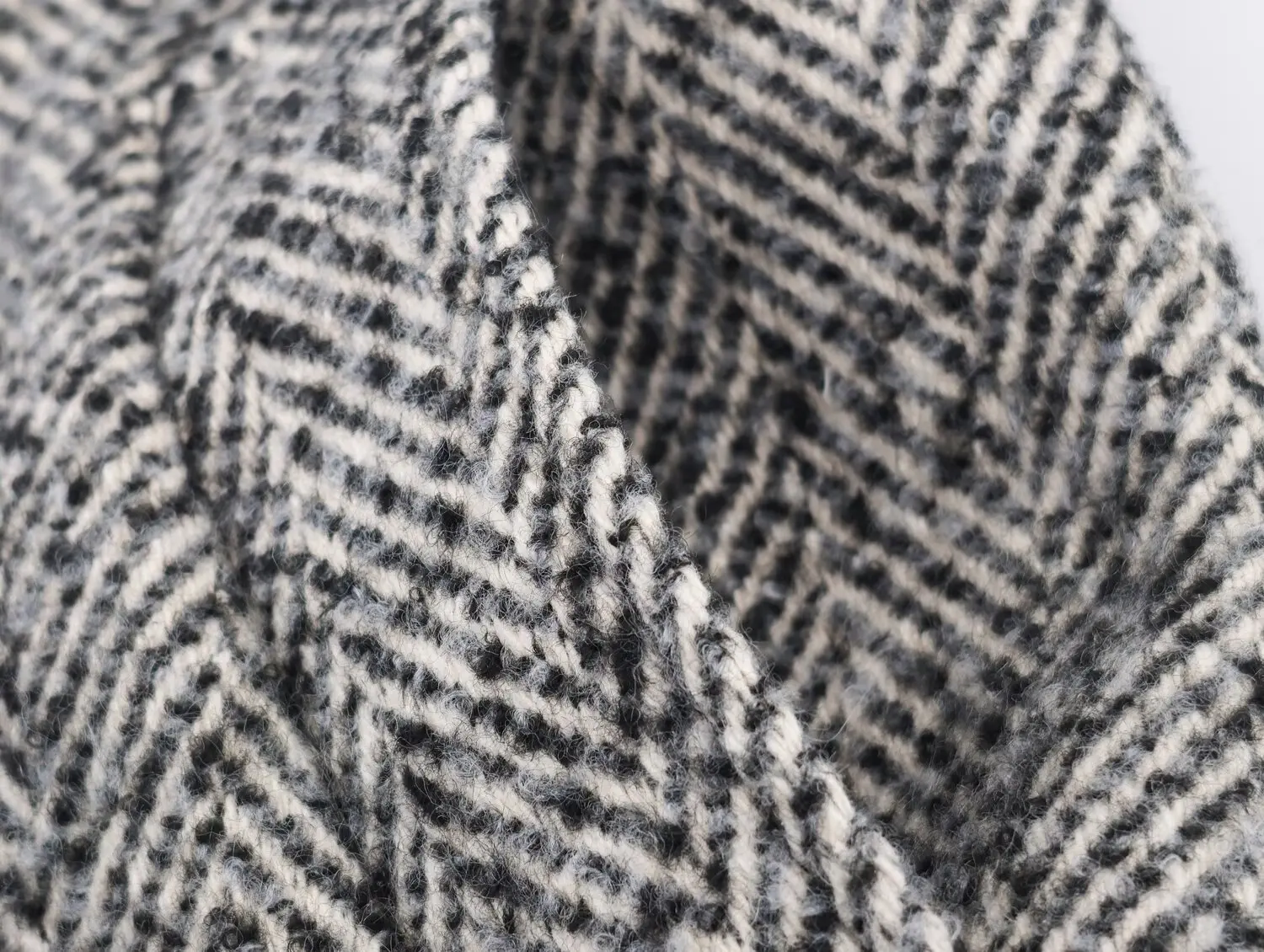 ZA&JIA New Women's Clothing: European and American Style Fashionable Herringbone Pocket Loose Casual Coat