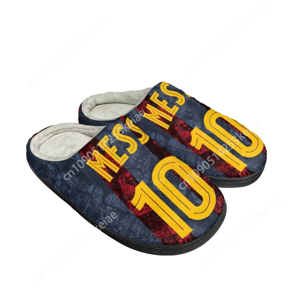 Football Player Messi Pattern Unisex Spring Autumn Soft Cotton Slippers Lightweight Custom Breathable Keep Warm Home Slippers