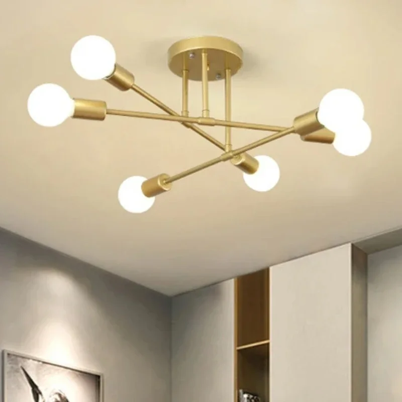 

Nordic Chandelier Pendant Light LED Ceiling Lamp for Bedrooms Living Rooms Black Gold Hanglamp Lighting Room Decoration