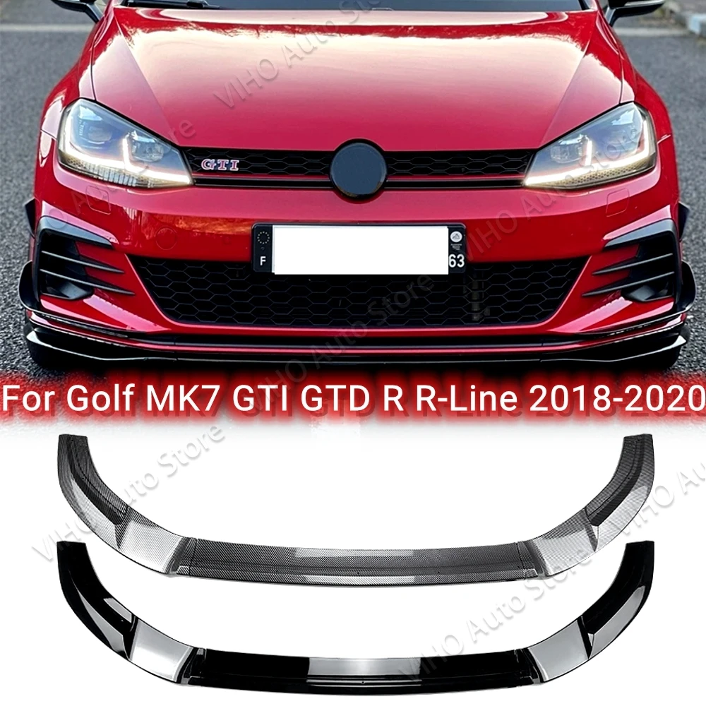 

For Volkswagen Golf 7 MK7 GTI GTD GTE R Rline 2012-2018 Car Front Bumper Lip Lower Splitter Diffuser Body Kit Spoiler Trim