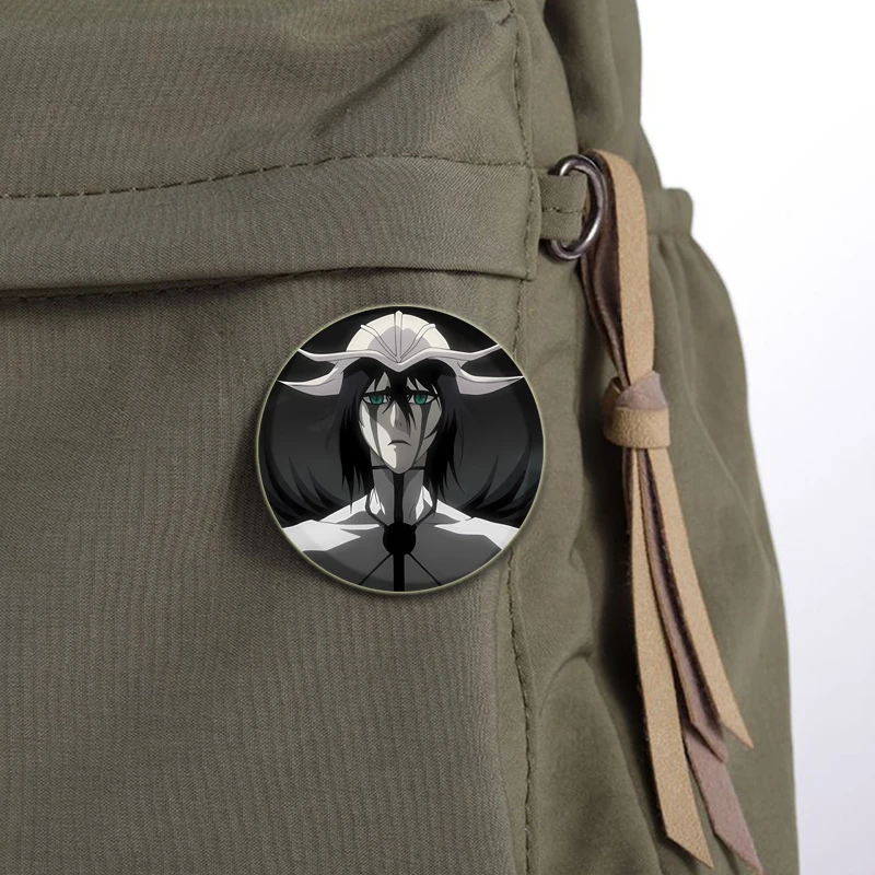 58mm Hot Japanese Anime Bleach Button Pins Tinplate Brooch Funny Character Cartoon Badge for Backpack Decoration Fans Collection