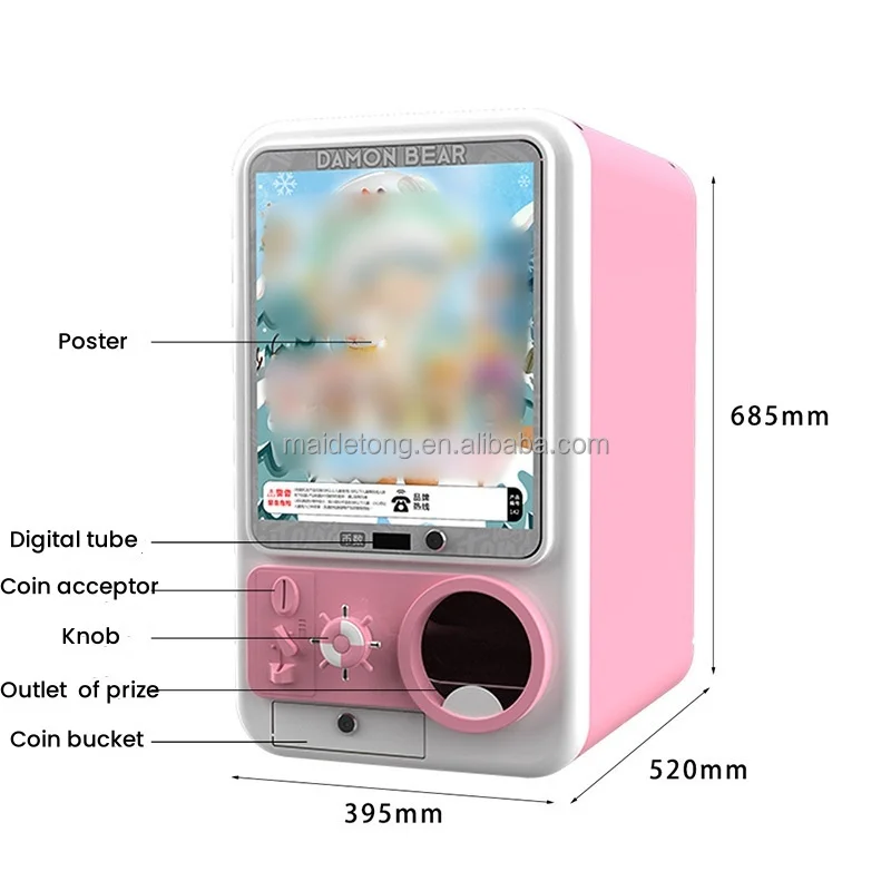 75-100mm Surprise Twist Egg Coin Operated Game Gachapon Machine Capsule Toy Vending Machine