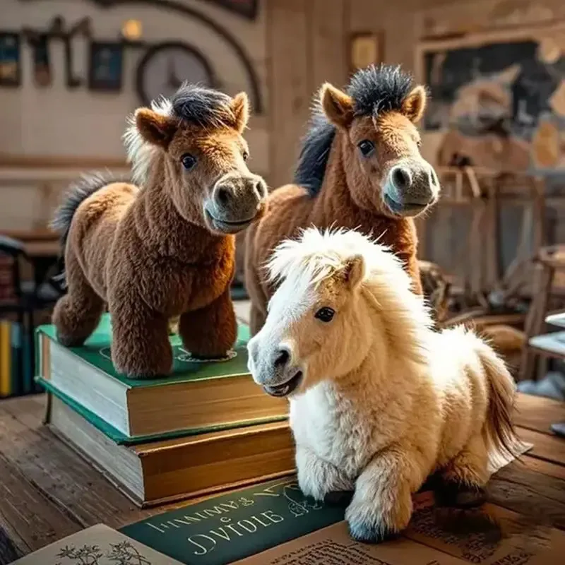 Plush Electric Pony Toy For Kids 6 Months Lifelike Robot Toys Walks And Wags Tail Horses With Movements Without Battery