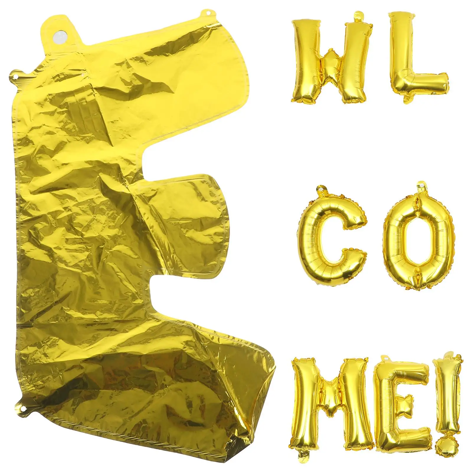 

Welcome Balloons Emulsion Aluminum Film Office Decorations Foil School Party Classroom Kindergarten Easy Creativity