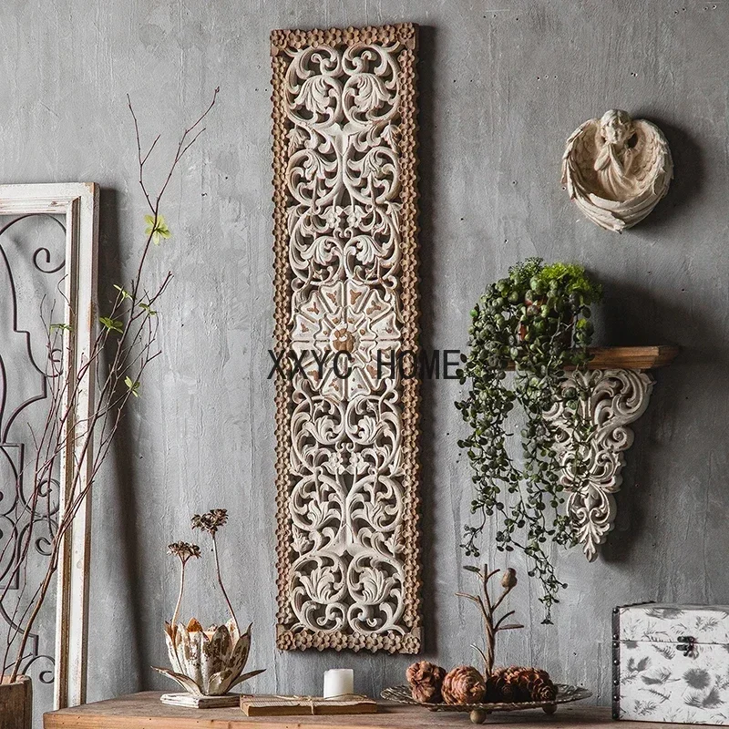 Carved Distressed Wall Decorations Dining Room/Living Room Background Wall Decoration Wall Hanging Decoration Relief