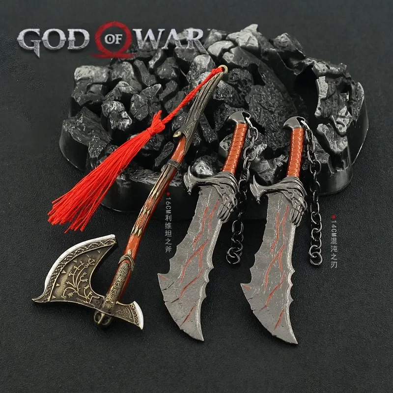 God of War Arma Leviatano Ascia Kratos Lame del Caos Arma in metallo Modello Fantasma di Spart Giocattolo Katana Armi Samurai Spada Regali