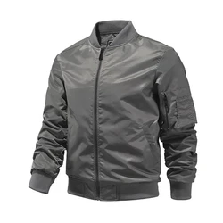 2024 New Spring Summer Bomber Jacket Men Solid Color Fashion Aviator Baseball Jackets New In Outerwears Jackets for Men S-5XL