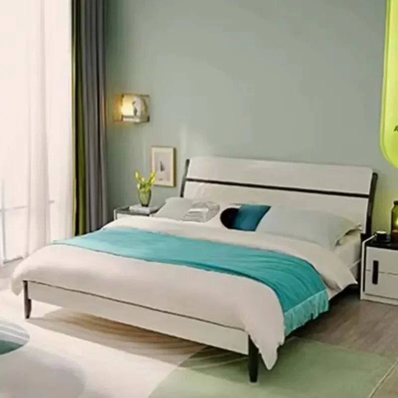 Castle European Elegant Bed Double Platform Salon Queen Modern Luxury King Bed Bedroom Show Reception Beliche Hotel Furniture