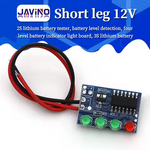 3S Lithium Battery Tester Battery Level Detection Four Level Battery Indicator Light Board Short Pin 8V 2S/12V 3S