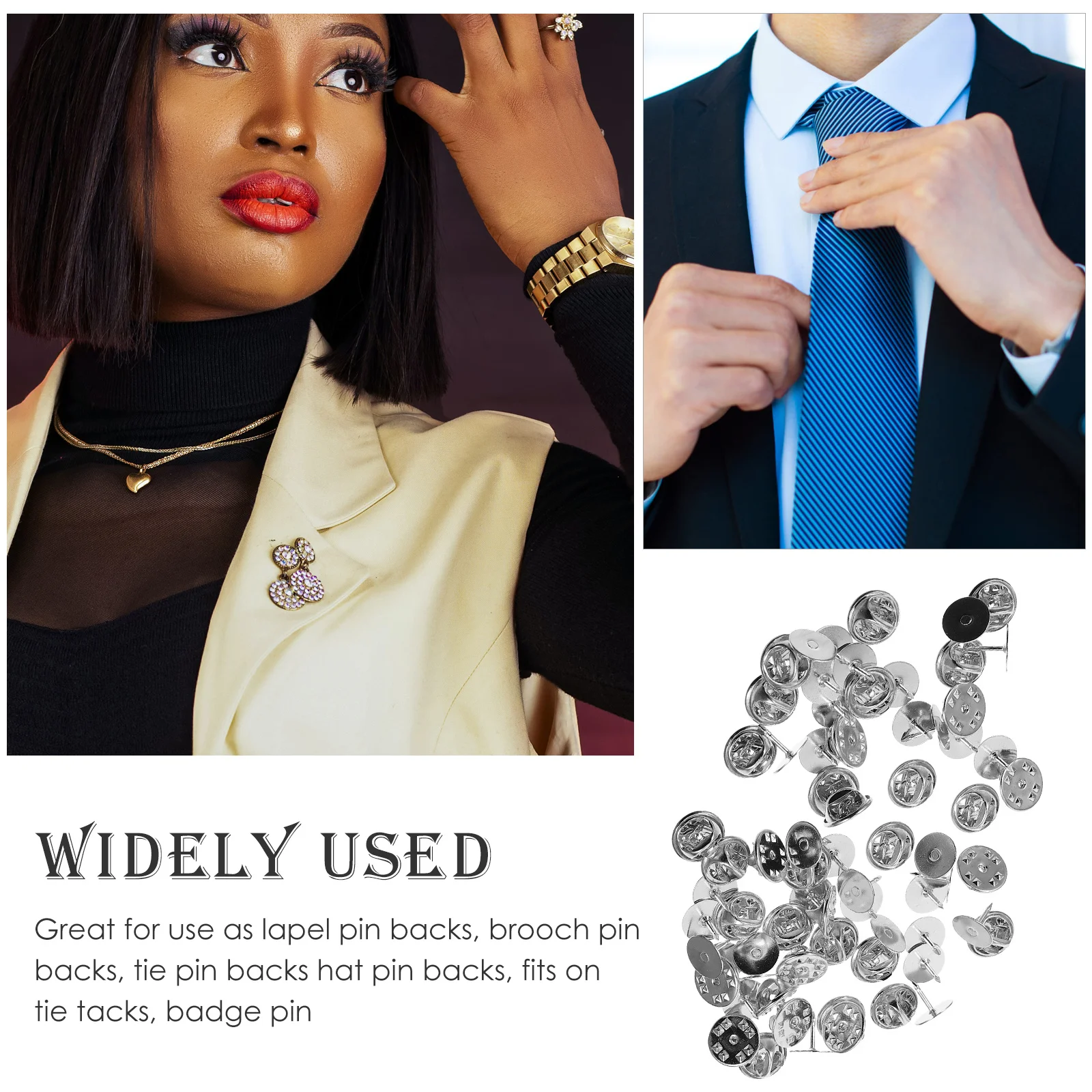 

50 комплектов металлических стопорных штифтов, замена штифтов на лацкане, подходит для эмалированных булавок, значок для галстука, изготовление поделок своими руками