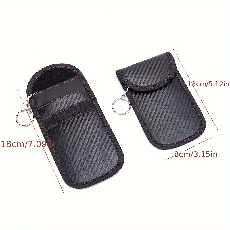 Faraday Card Car Keys Case FOB Signal Blocker Bag RFID Shielding Key Credit Card Bags Organizer for Privacy Protection