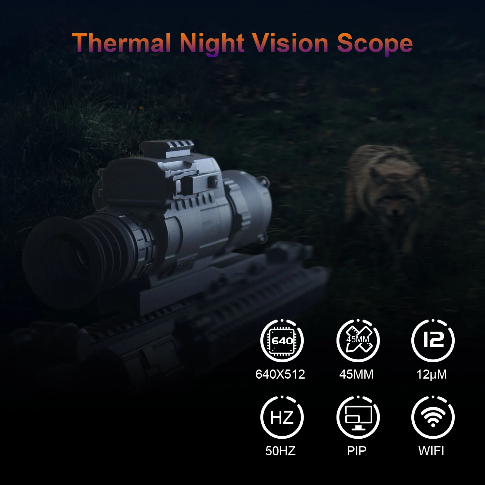 2025 Night Vision Monocular Thermal Scope 12Um Thermal Imager 640*512 Thermal Imaging Sight for Night Vision Outdoor Hunting