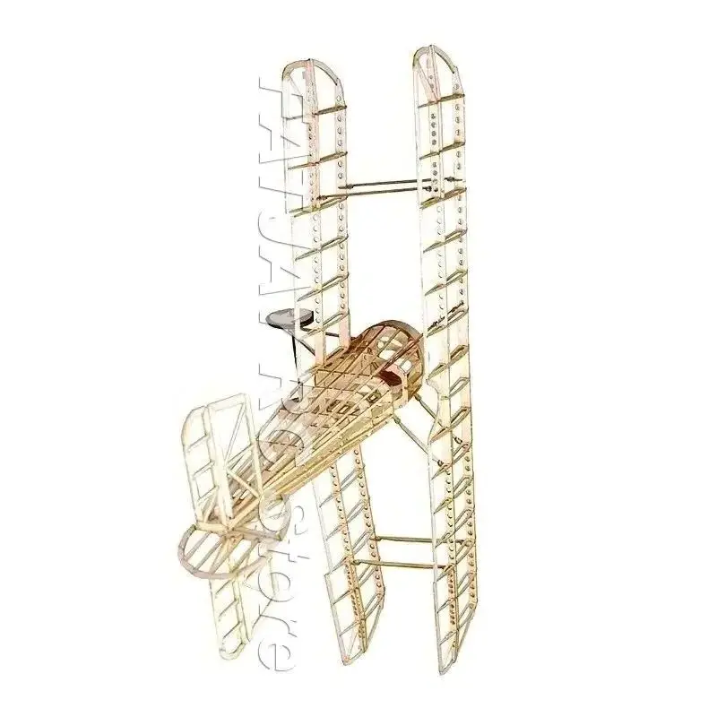 FATJAY DIY Sopwith Camel RC Fighter KIT | 380mm Biplane Balsa Wood Laser Cut Unassembled Airplane