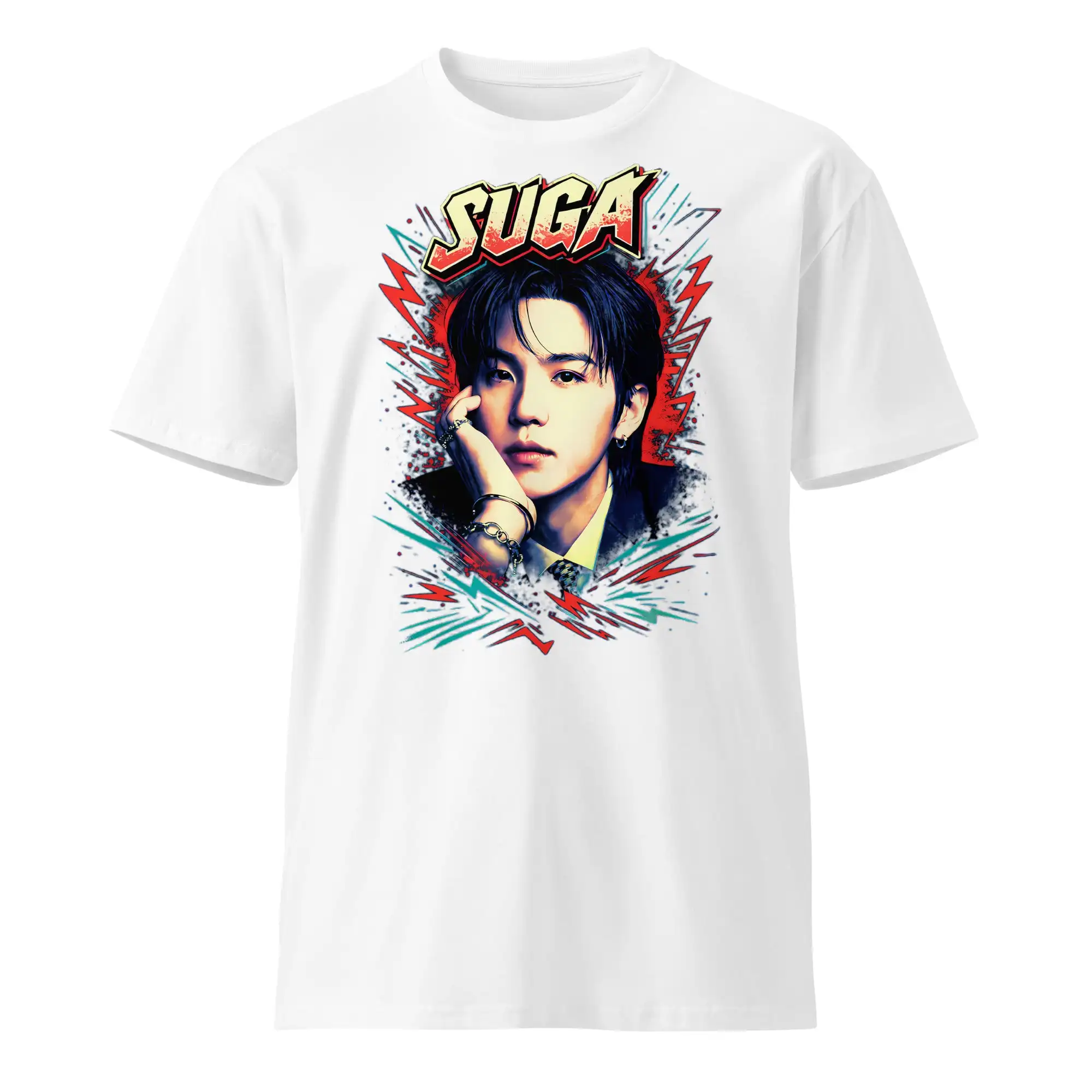 BTS Suga Taehyung 2026 World Tour Doppelseitiges Grafik-T-Shirt mit Porträt und Tour-Städtenliste Kpop-Fans T-Shirt für Männer, Frauen und Kinder – Detail 5