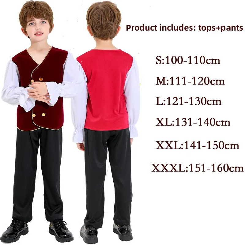 Fantasia nacional russa medieval para meninos, festival cultural, arte dramática, roupa para performance em palco