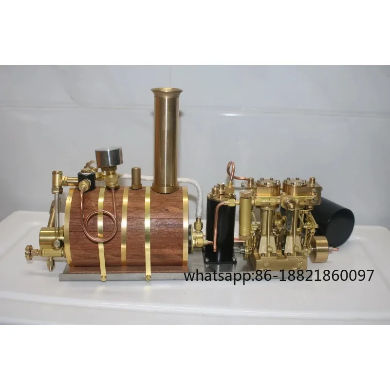 

Inline two-cylinder reciprocating steam engine model power pack A2