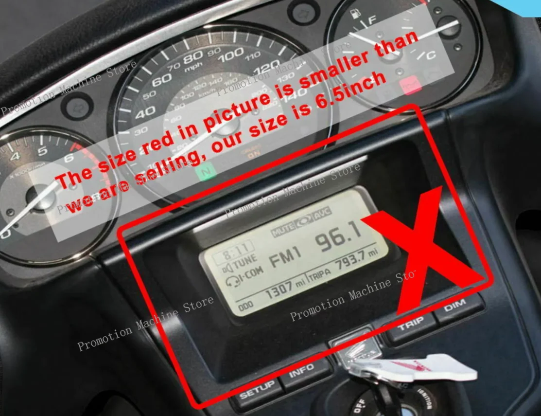 DASHBOARD LCD GPS RADIO DISPLAY FOR HONDA GL1800 GOLD WING 2007~2013 GAUGE DASH METAL Navigation Screen