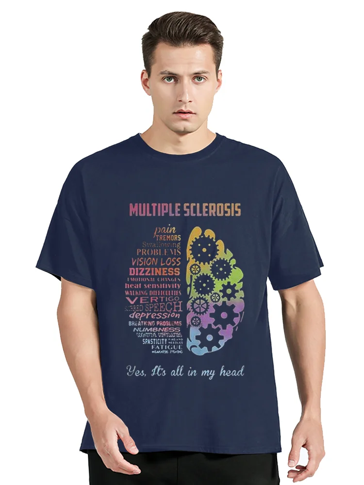 Esclerosis Múltiple Dolor Temblores Tragar Problemas Sí Es Todo En Mi Cabeza Camiseta Regalo T-shirt Sudadera Con Cap Tshirt