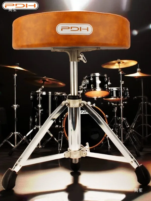 Drum Set Saddle Drum Stool Drum Chair Built-in Spiral Lift Adjustment Drummer Performance Stable Sedentary